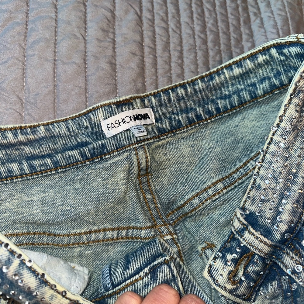 Two piece denim Rhinestone set! - Picture 6 of 9